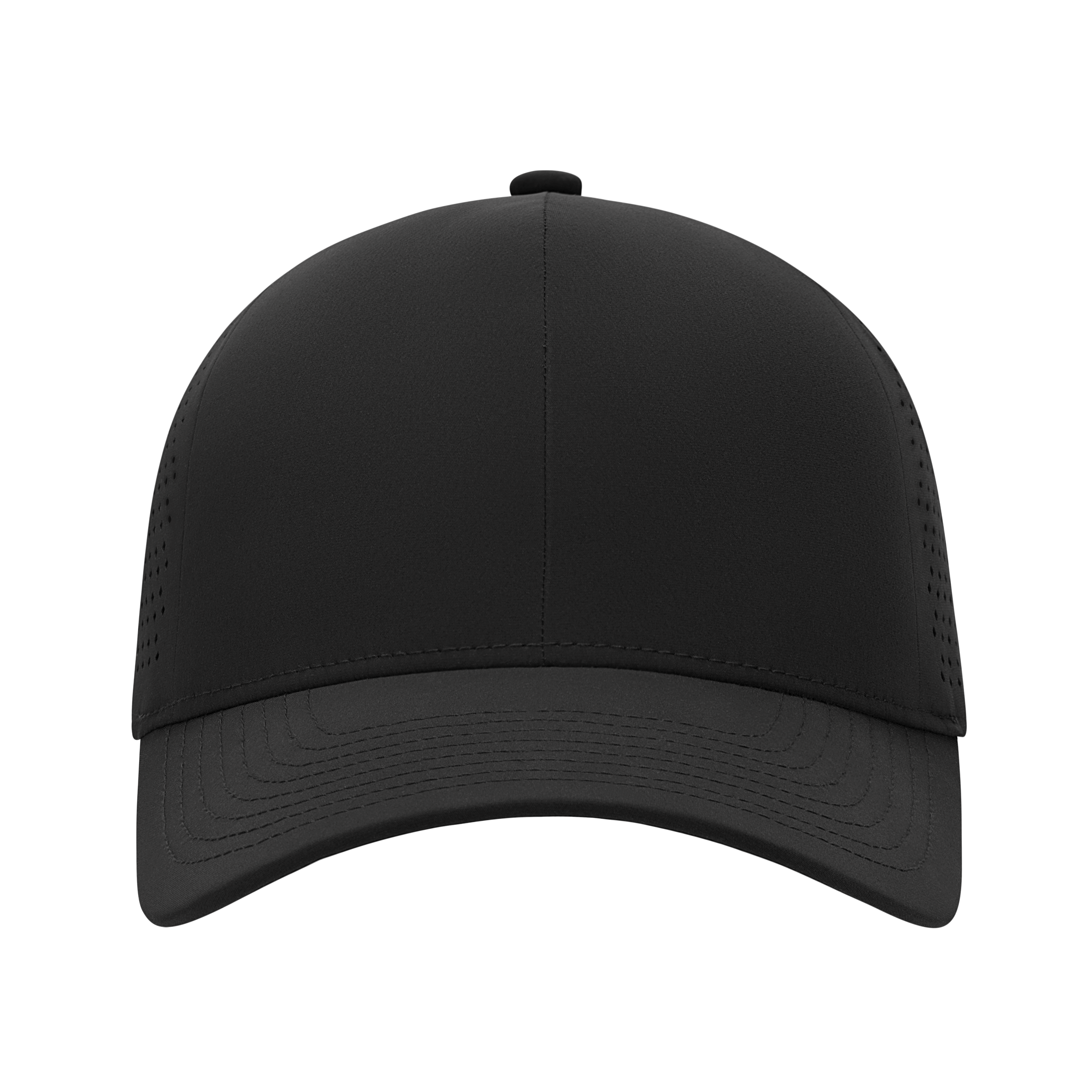 (MVP277) XSew™ 6 Panel Seamless Perforated Golf Fitted Cap