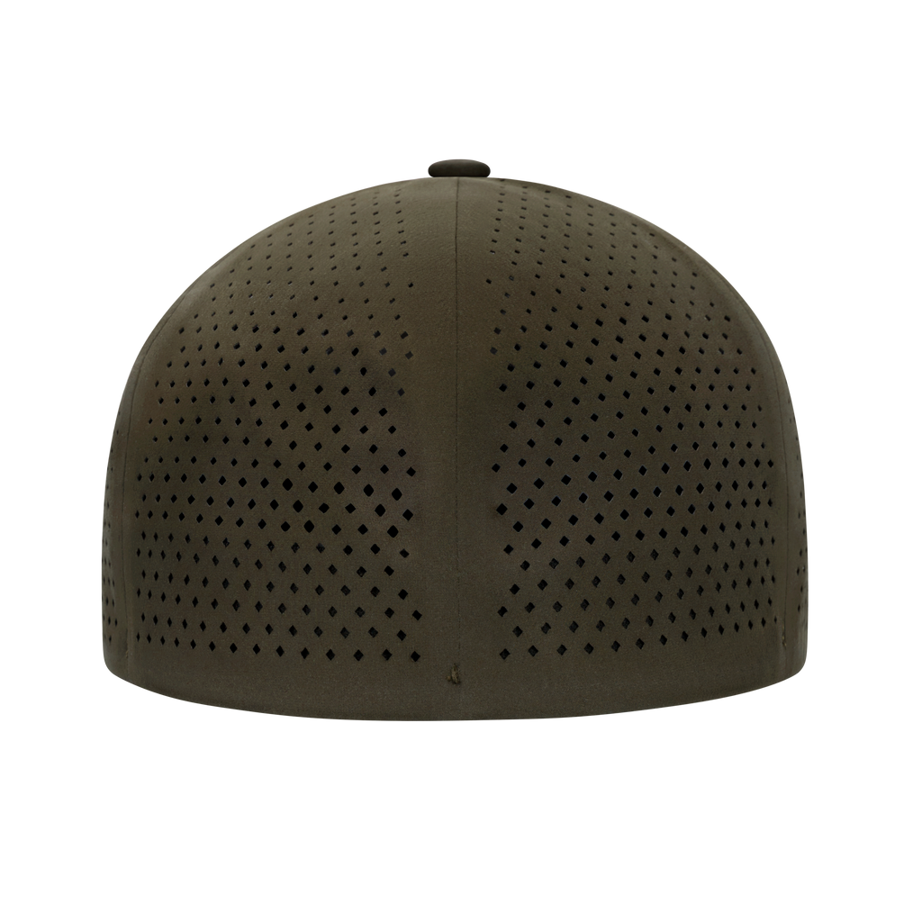 (MVP277) XSew™ 6 Panel Seamless Perforated Golf Fitted Cap