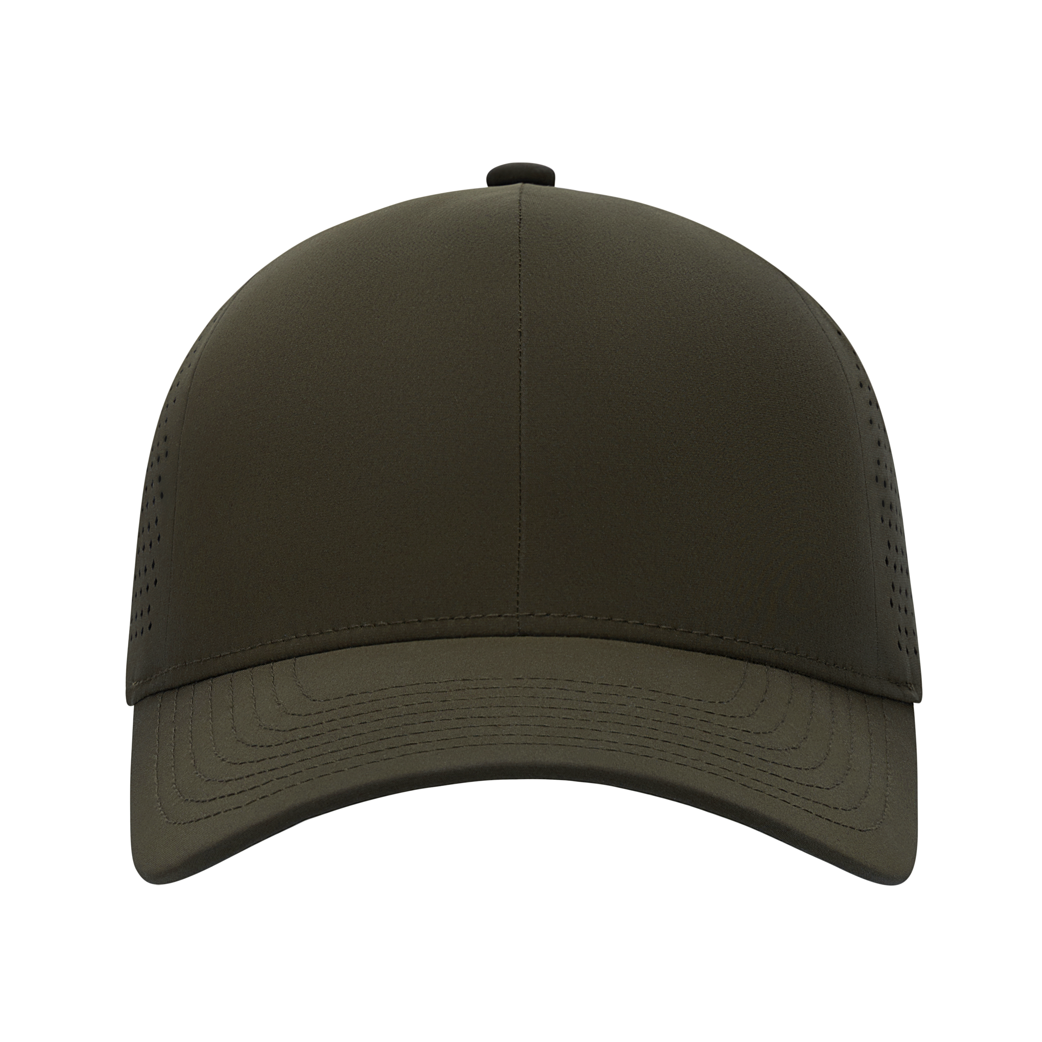 (MVP277) XSew™ 6 Panel Seamless Perforated Golf Fitted Cap
