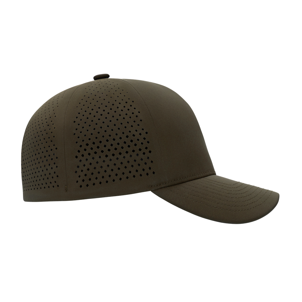 (MVP277) XSew™ 6 Panel Seamless Perforated Golf Fitted Cap
