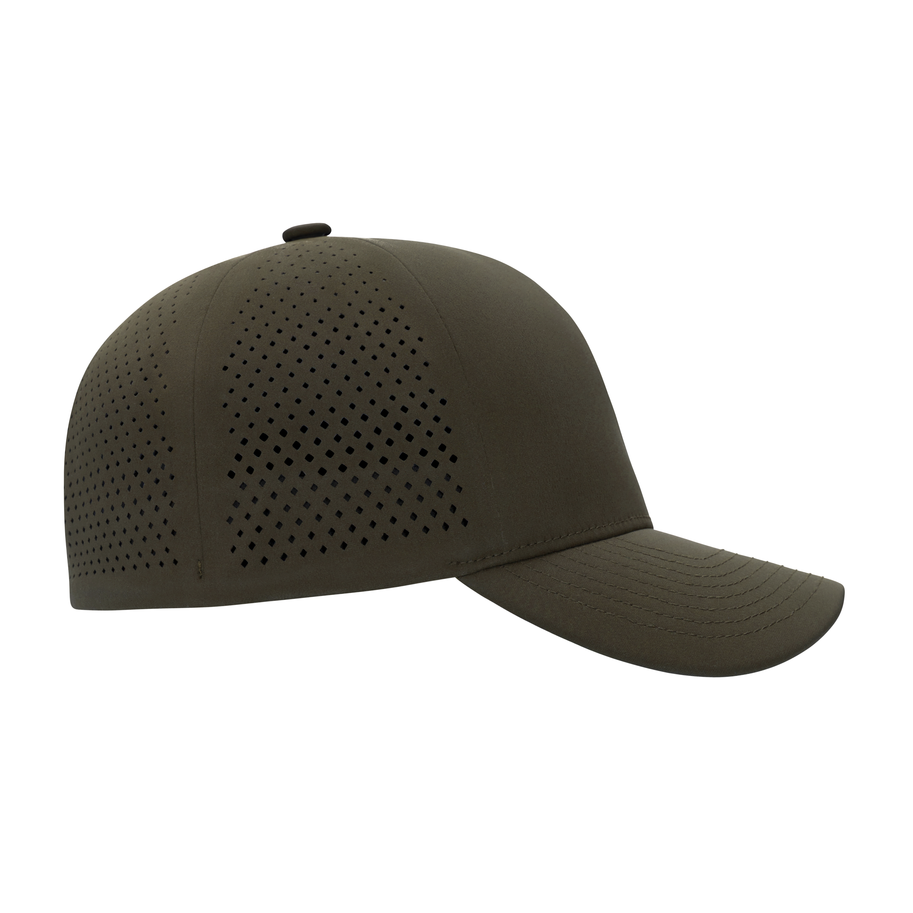(MVP277) XSew™ 6 Panel Seamless Perforated Golf Fitted Cap