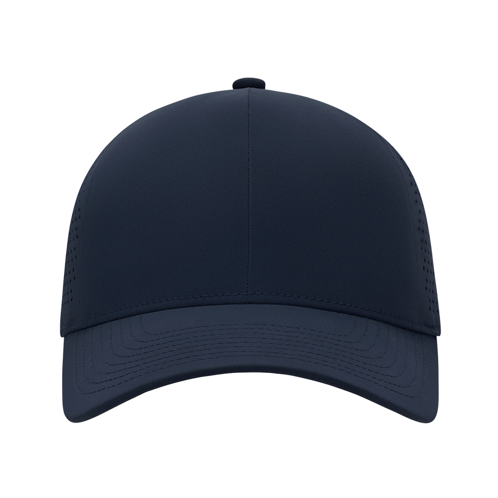 (MVP277) XSew™ 6 Panel Seamless Perforated Golf Fitted Cap