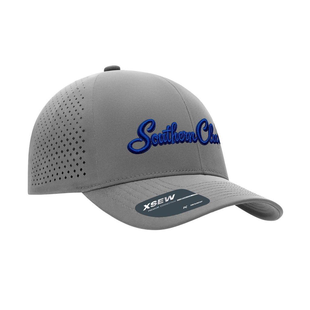 (MVP277) XSew™ 6 Panel Seamless Perforated Golf Fitted Cap