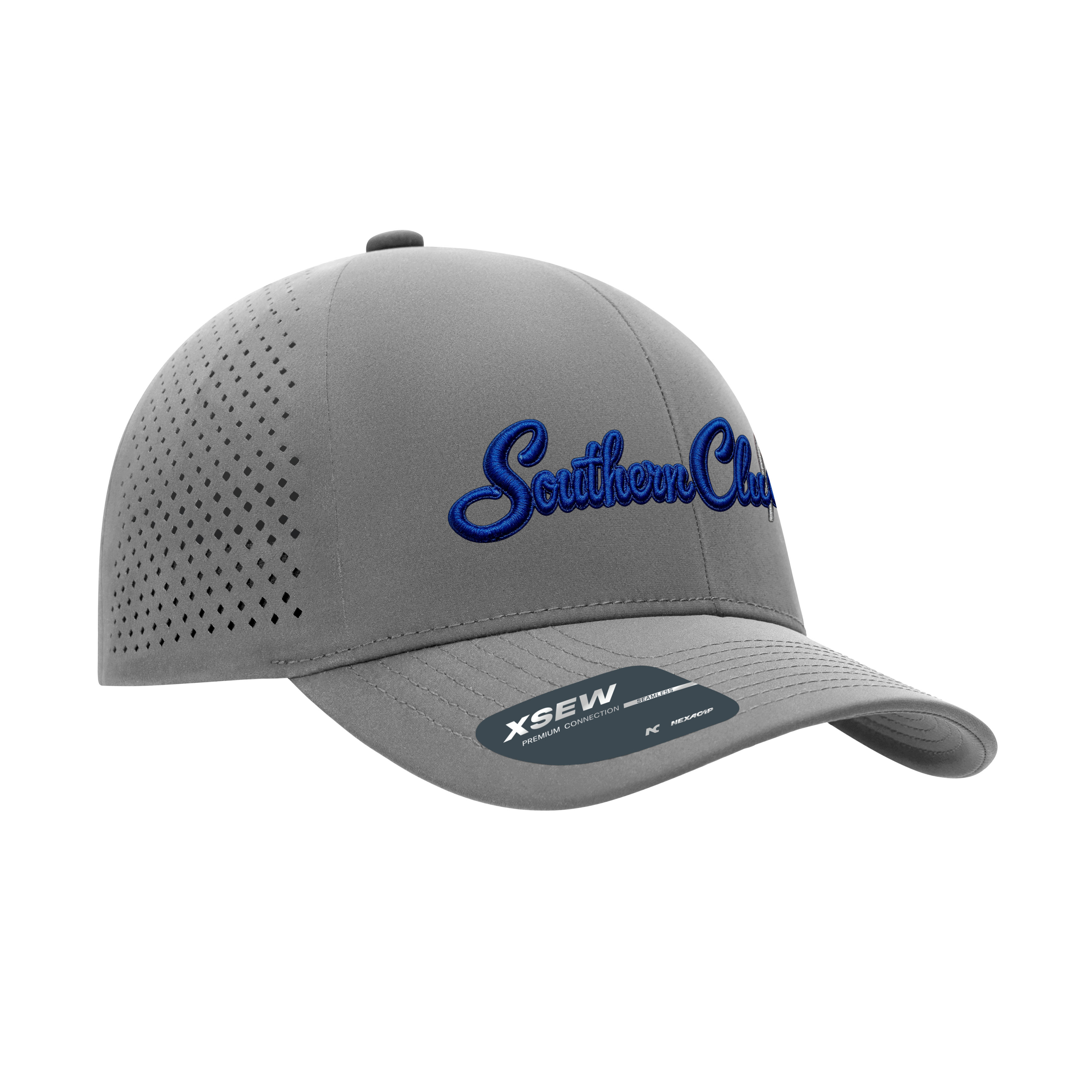 (MVP277) XSew™ 6 Panel Seamless Perforated Golf Fitted Cap