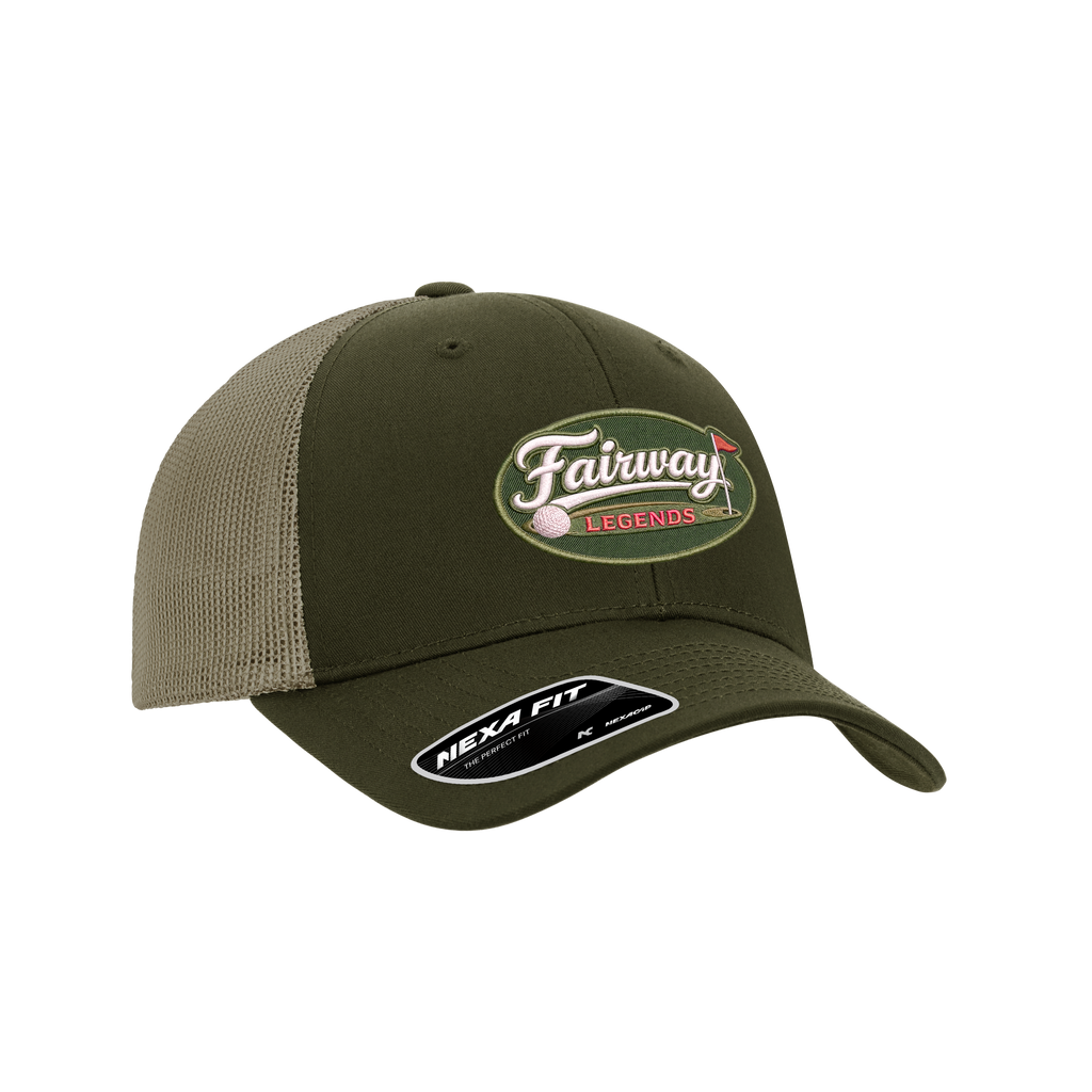 (PRO277) Nexa Fit™ 6 Panel Mesh Back Golf Fitted Cap