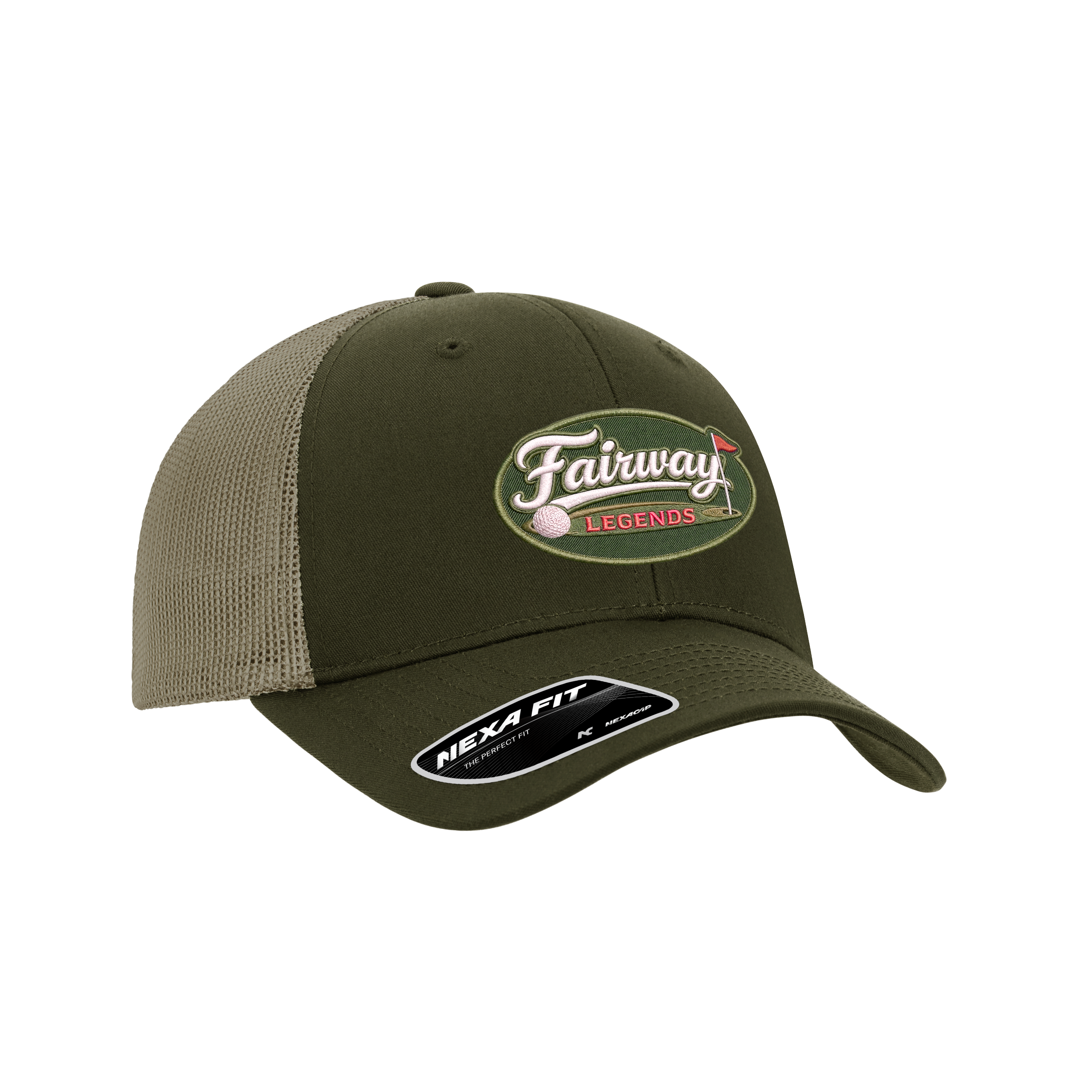 (PRO277) Nexa Fit™ 6 Panel Mesh Back Golf Fitted Cap