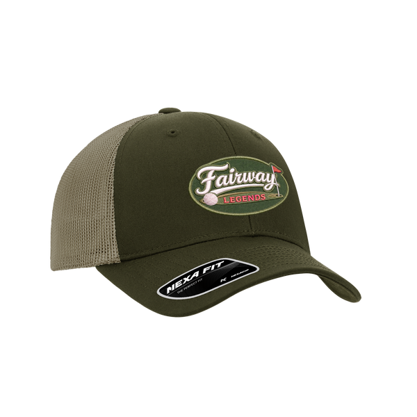(PRO277) Nexa Fit™ 6 Panel Mesh Back Golf Fitted Cap